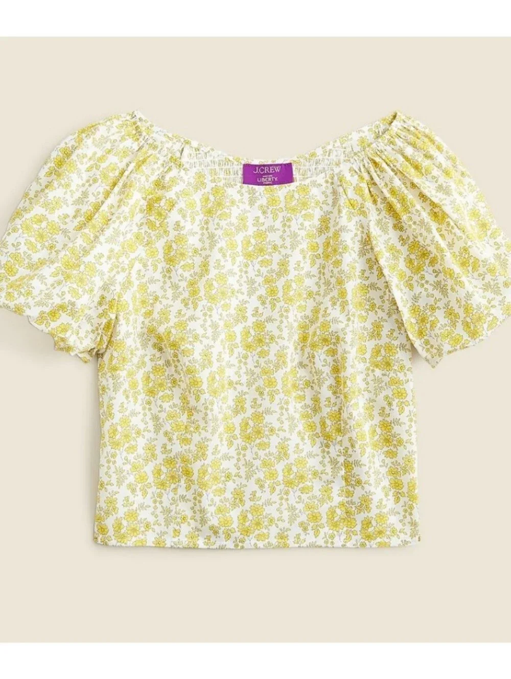 J.Crew Fitted Puff-Sleeve Top in Liberty™ Capel Fabric